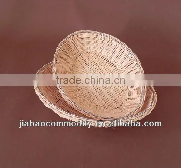 elegant oval rattan wire basket for sale