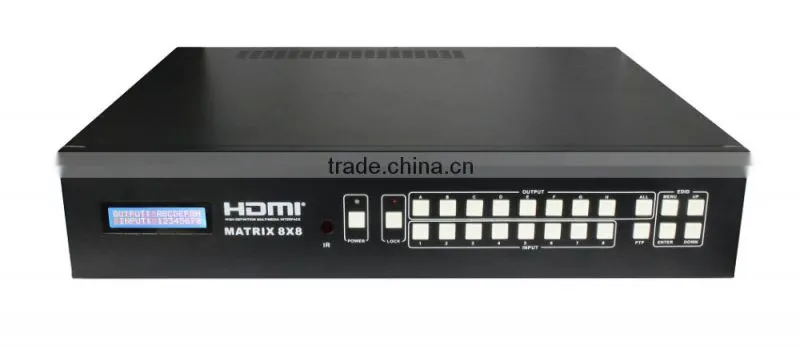 Super quality HDBaseT 8x8 HDMI Matrix over CAT5e/6/7, RS232,TCP/IP Control