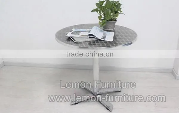 Cheap hotsell marble dining table tops with aluminum edge and stainless leg