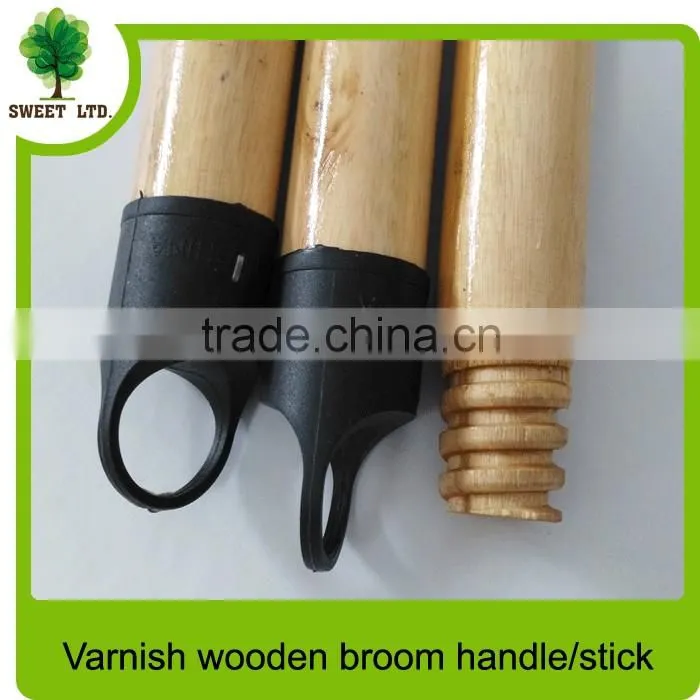 Factory price varnished wooden brush handle/ well straight wood stick