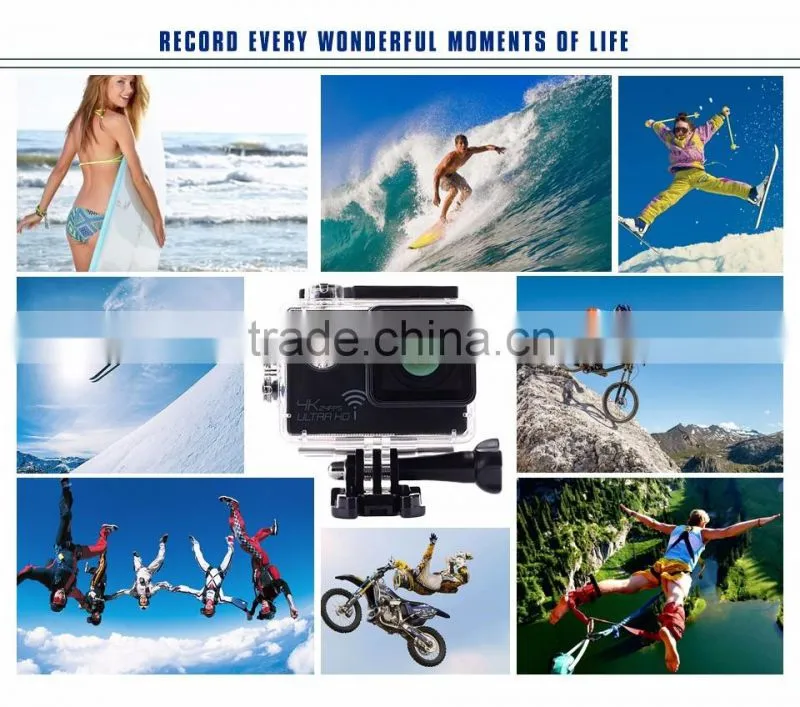 Sports DV action cam Sports Camera 4K Wifi Camera DVR Cam 170 Degree Fisheye Len Mobile connection Sports Action DV Camera