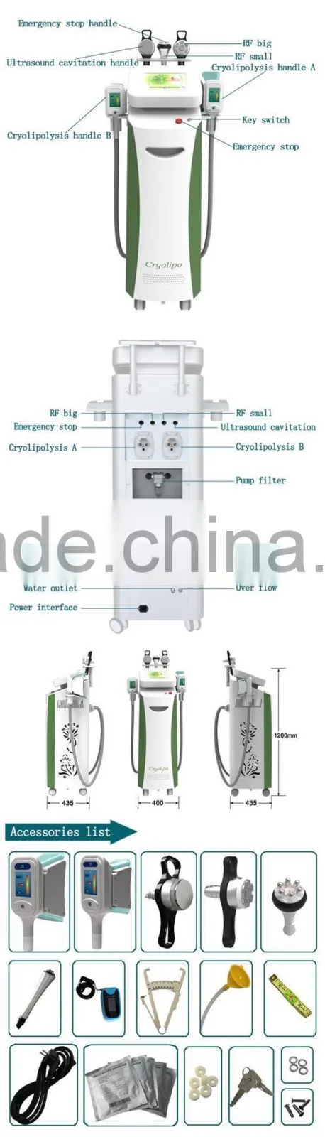 2015 Hot! 2 Freeze Cryotherapy Handles Machine/ Cryo Fat Freezing Machine