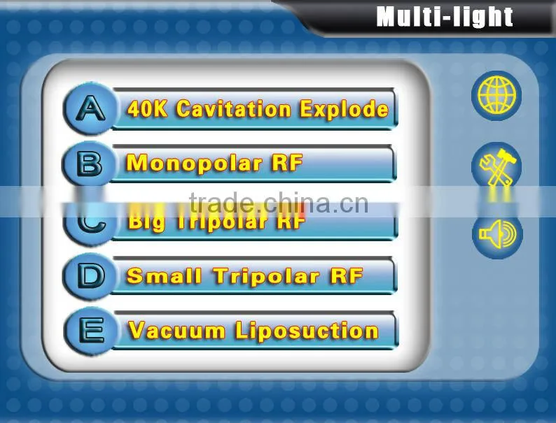 2014 Hottes 5 in 1 ultrasonic cavitation transducer