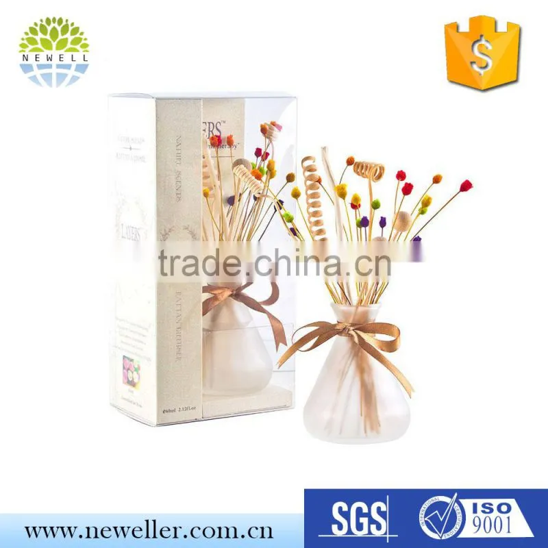 Custom printed europe polygon ceramic cowl reed diffuser with rose smell