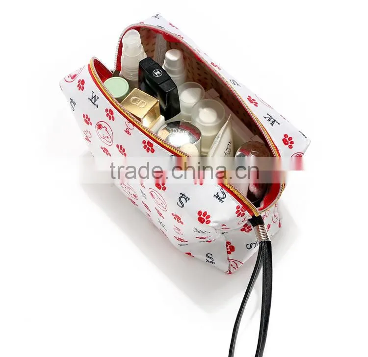 2015 new promotional stain printed necessity cosmetic bag