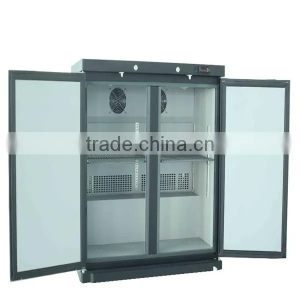 Double door upright freezer upright freezer showcase commercial freezer