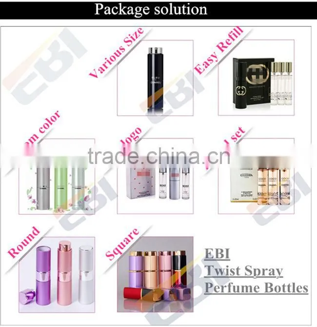 Aluminum mini roll on perfume bottle glass 3ml