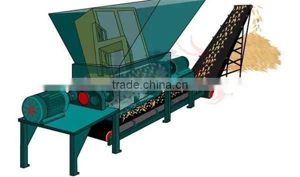 Large size wood pallet shredder machine