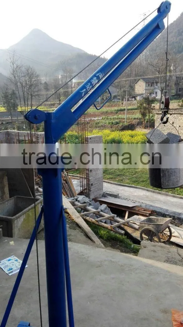 small electric motor hoist crane/ 300KG portable mini crane for sale 220V