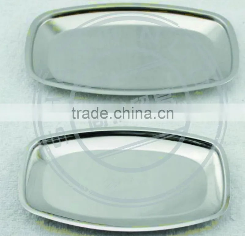 square stainless steel napkin plate, tissue plate