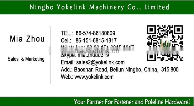 High strength Carbon steel I'' Structural electrical crossarm wood crossarm insulator pin for Cable Hardware