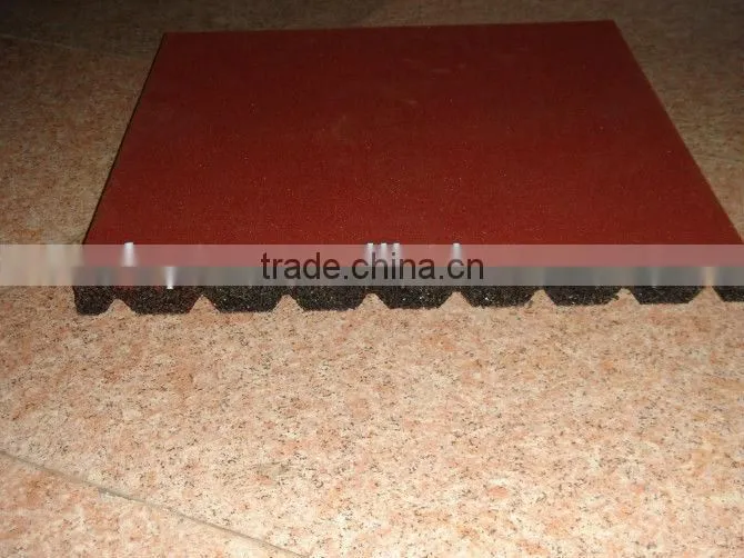 2015 new safety EN1177 certificate recycled rubber floor tiles for playground