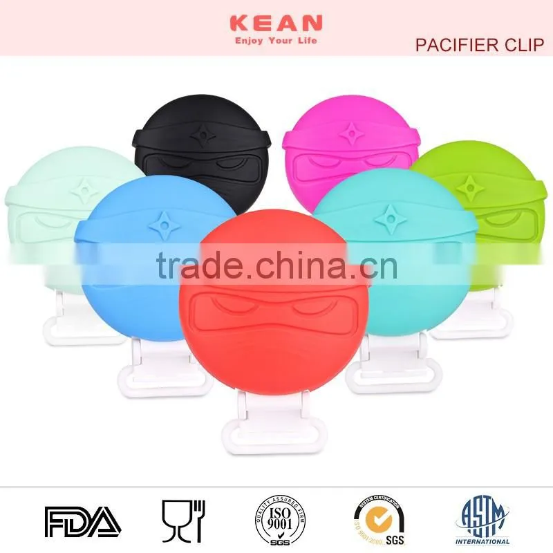 Mixed Shape Rubber Baby Pacifier Chain Clamp