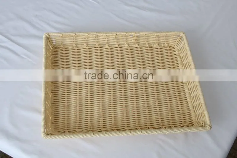 poly synthetic plastic woven baskets