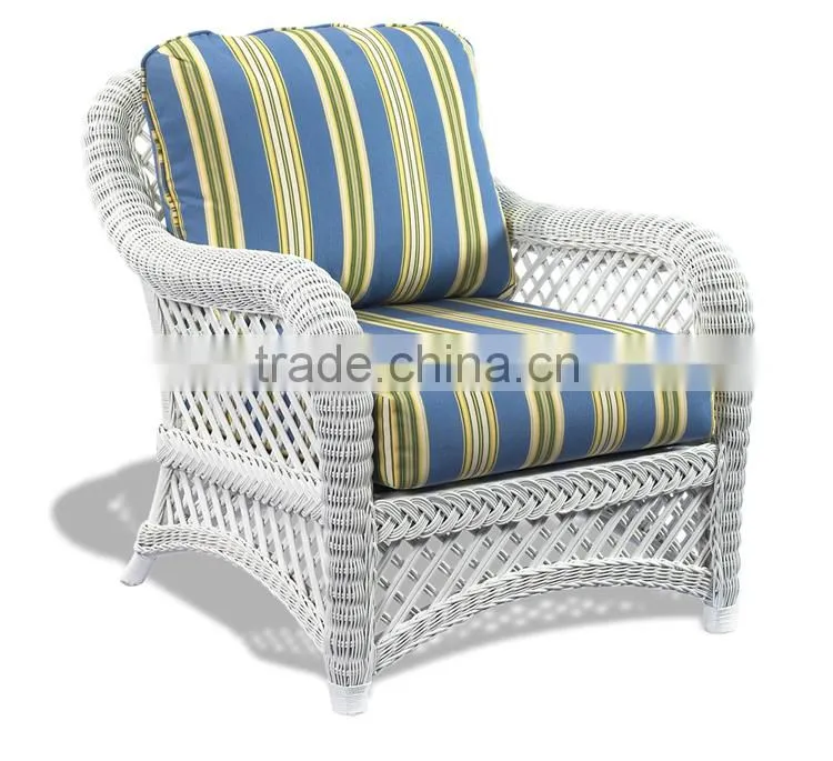 Audu Polyrattan Chair/Poly Rattan Leisure Chair/White Chair