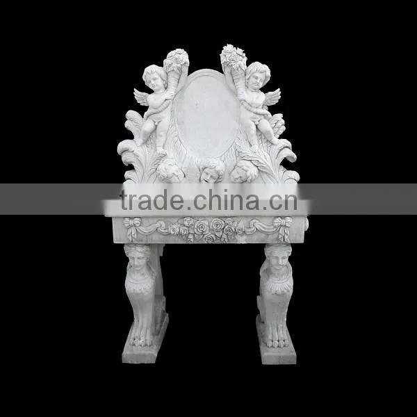 Angel Carved Natural Marble Bath Sink