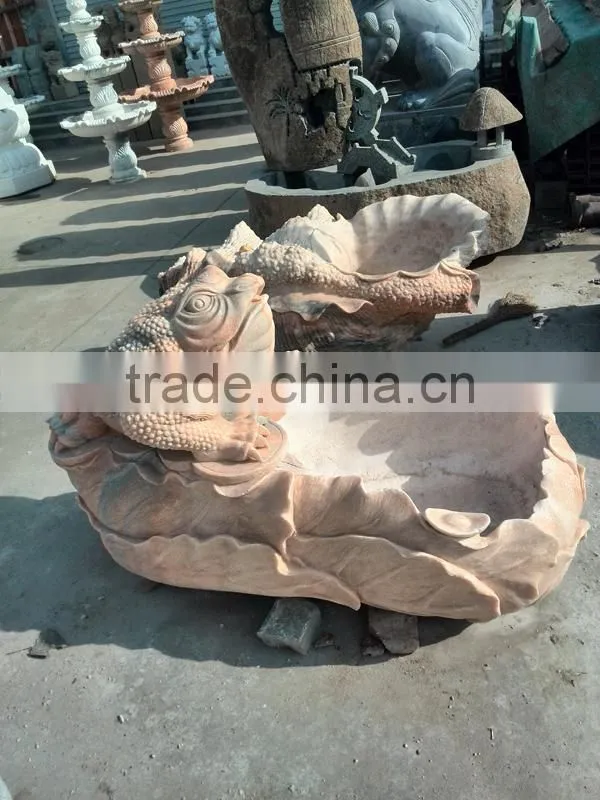 Garden decorative marble frog statue