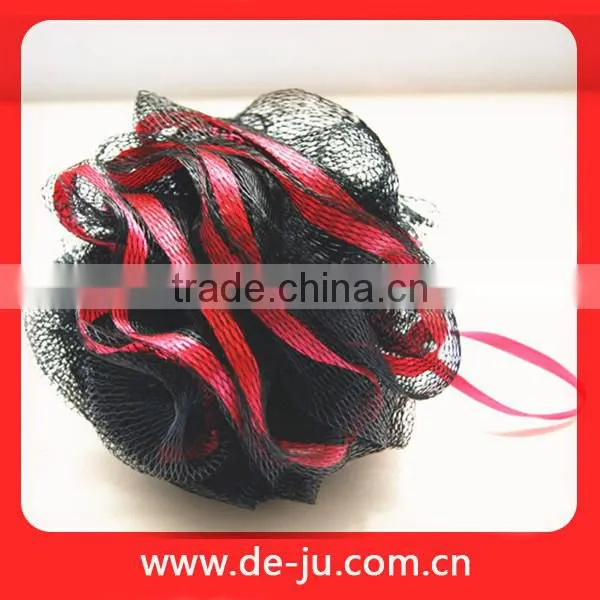 Red Ribbon Decorative Flower Shaped Bath Sponges