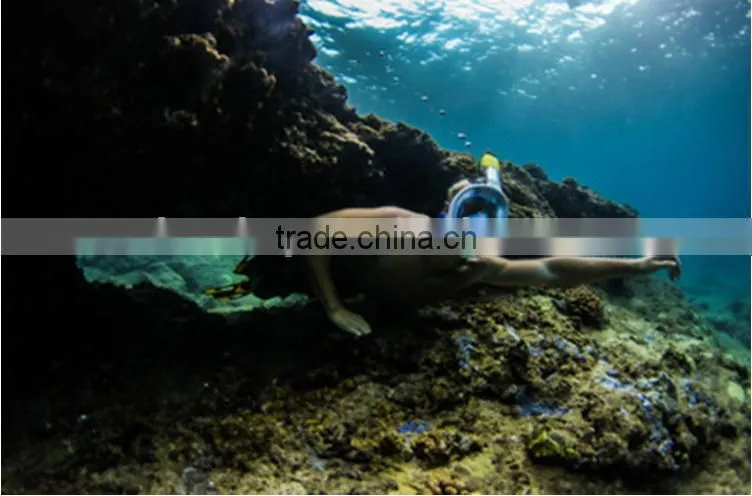 New Arrival Innovative Anti-Fog Dry Diving 180 Degree View Snorkeling Full Face Mask With Gopro Camera Gr10B