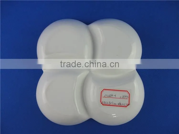 4 compartment fruit plates porcelain material