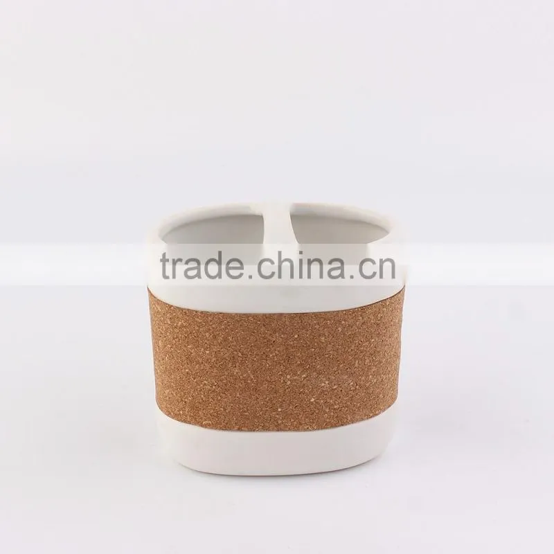 3 Pieces 2016 home decoration white brown bathroom accessories sets
