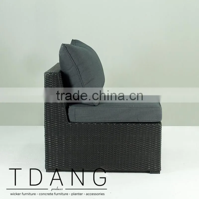 Kessler Wicker Armless Sofa with Cushion - Modulo Wicker Lounge Chair