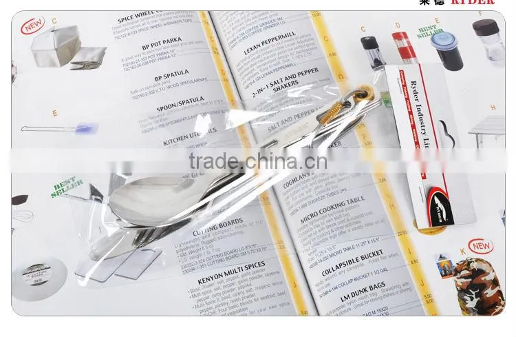 Stainless Steel 304 three-piece dinnerware Camping Cutlery