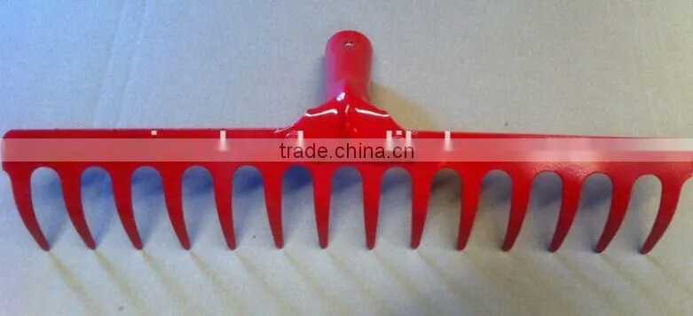wooden handle steel garden rake