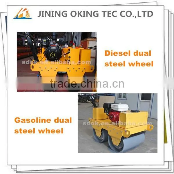 double drum walk behind vibratory road roller with good quality