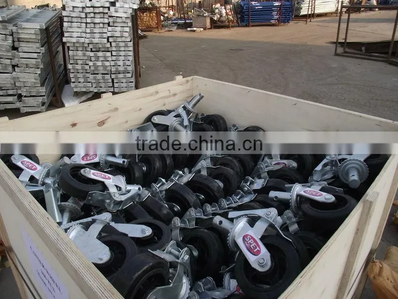 Rubber Ajustable Castor Wheel For Scaffolding