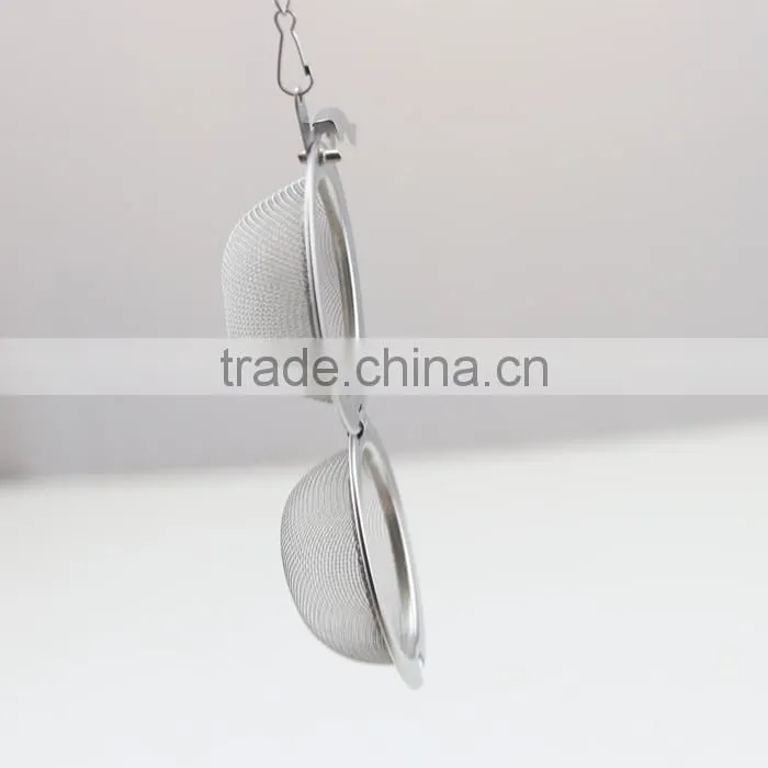 Silver Tone Mesh Tea Ball Infuser For Loose Tea Leaves