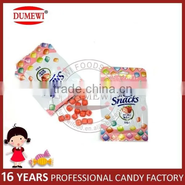 Fruit Juice Strawberry Crispy Soft Chewy Candy