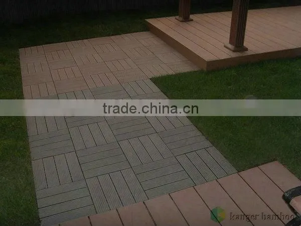 CE Certificated China made Strand Woven Bamboo Decking Tile Unit Outdoor Decking Dark Carbonized Color -KE-OS0824