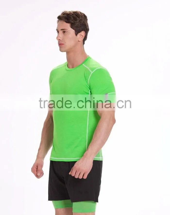 Custom made dri fit gym mans running t-shirts