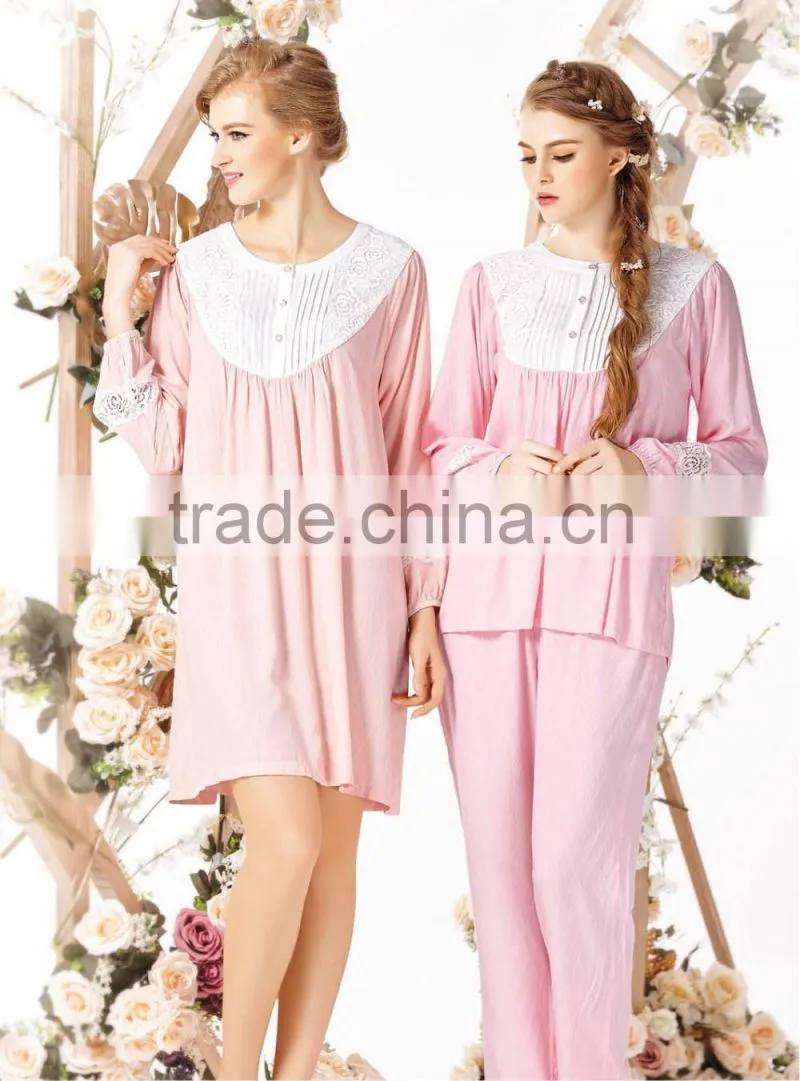stocked Spring and summer pajama /women nighty pajamas