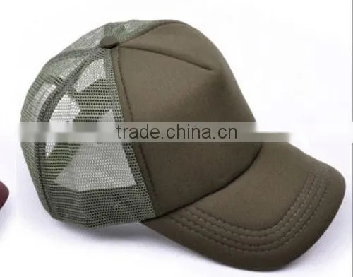2013 summer best selling mesh foam promotional trucker cap and hat plain trucker cap and hat