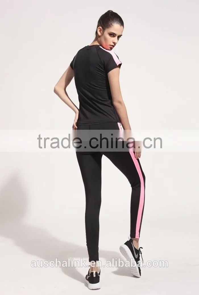 2016 hot sale ladies cheap sport dry fit soft hand feel gym pants