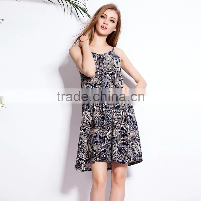 Low cost most popular girl 100% cotton summer dress