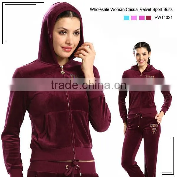 Comfortable Fitness velour sportwear for women, Korean wholesale fitness clothing