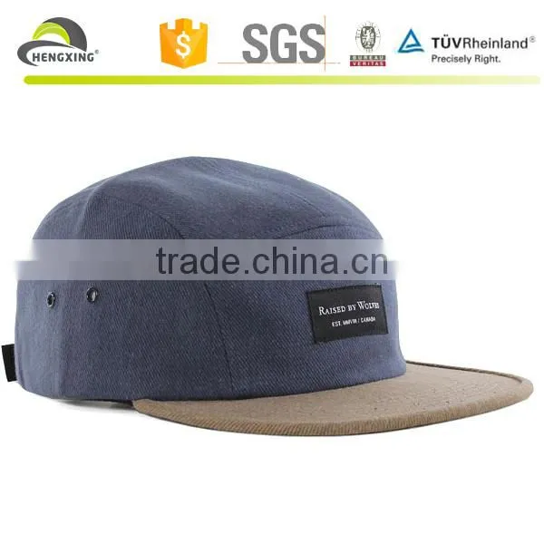 High quality stylish two tone custom 5 panel camp cap