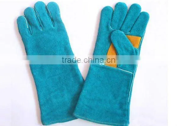 westem cow leather working safety gloves good manufacture