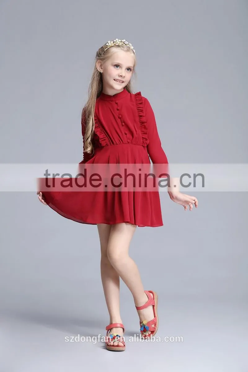 Ruffle Chiffon Fabric Mother Daughter Dresses Latest Frock Designs ForTeenage Girls