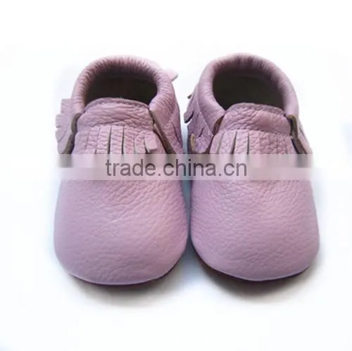 new style hard sole leather baby moccasins baby shoes