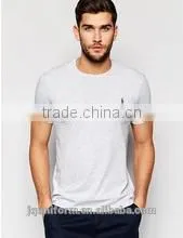 2016 summer promotion plain dyed O-neck short sleeve 160g 100%cotton custom elongated t shirt