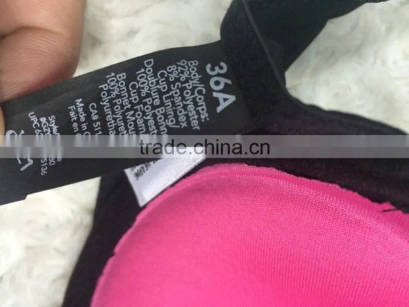 Soft padded bra with extra cotton plain dyed underwear bra and panty sets
