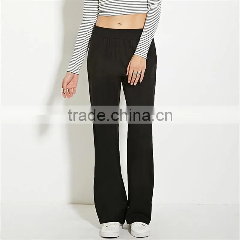 2017 OEM Soft Jogger Trousers Casual Olive Linen Women Pants