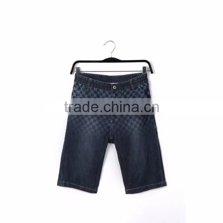 2016 European and American woven boys denim gradient printing pants fashion skinny child jean
