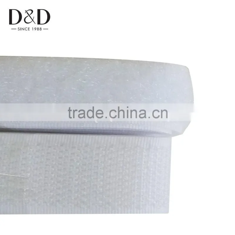 D&D 20mm*60cm Sticky Self White Magic Sticky Hook and Loop Adhesive Fastener Cloth Tape