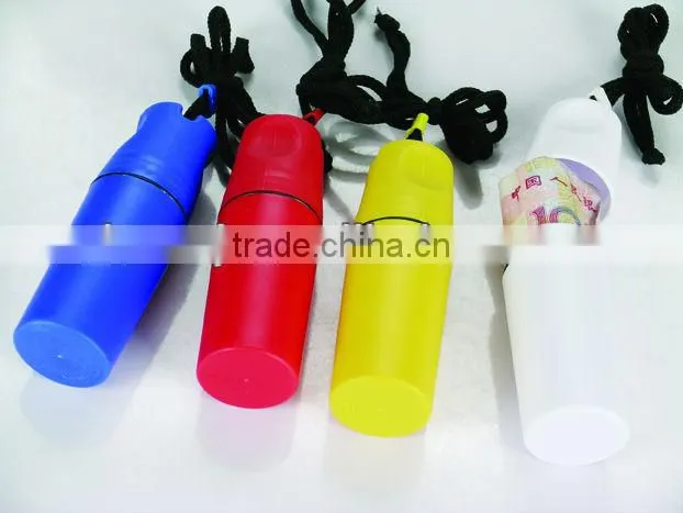 PS waterproof box with rope/Money containter