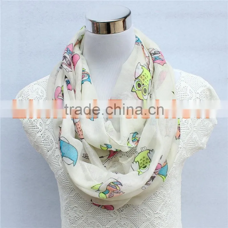 Favorites Compare New Fashion Women Circle Owl Scarf A070321